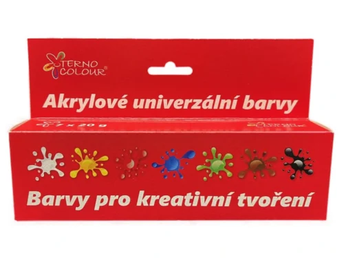 Sada metalických akrylových barev Terno 7 x 20g