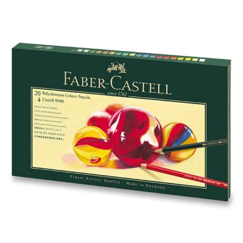 Pastelky Polychromos Faber-Castell sada 20 barev s příslušenstvím