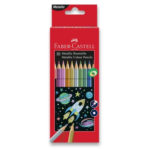 Pastelky Faber-Castell - 10 barev, metalické